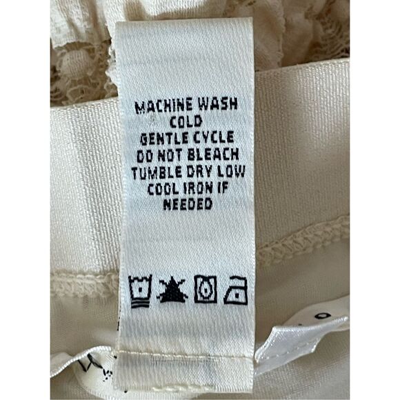 Max Studio Swiss Dot Knit Lace Overlay Mini Skirt M - Picture 6 of 7